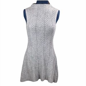 Everleigh 100% Angora Knit Gray Sweater Dress
